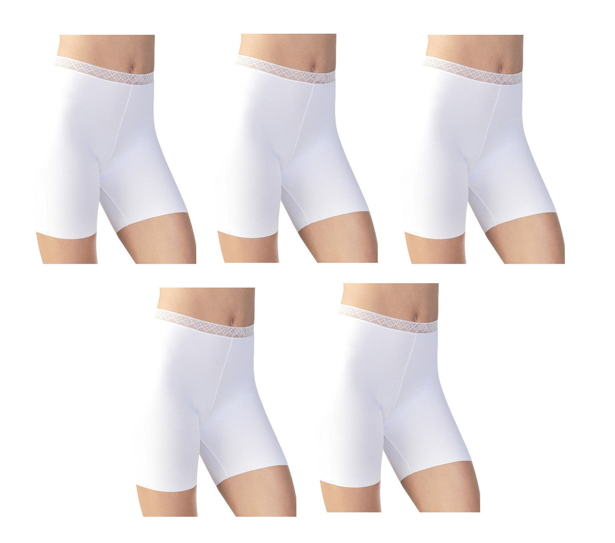 Vassarette Women's Invisibly Smooth Slip Short Panty, White ,Black