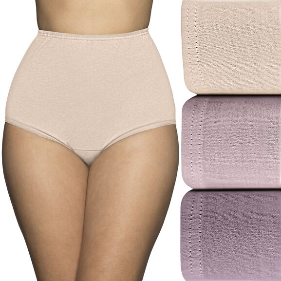 Women's Vanity Fair® Perfectly Yours Ravissant Classic Cotton 3-Pack Brief  Panty Set 15320